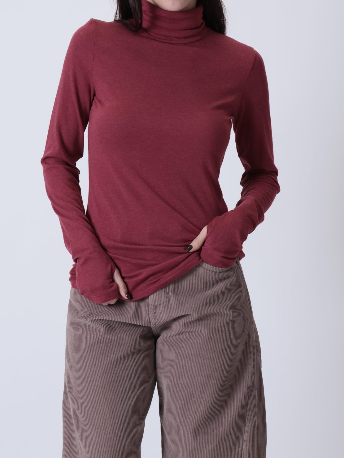 Dolcevita modal/lana rosso