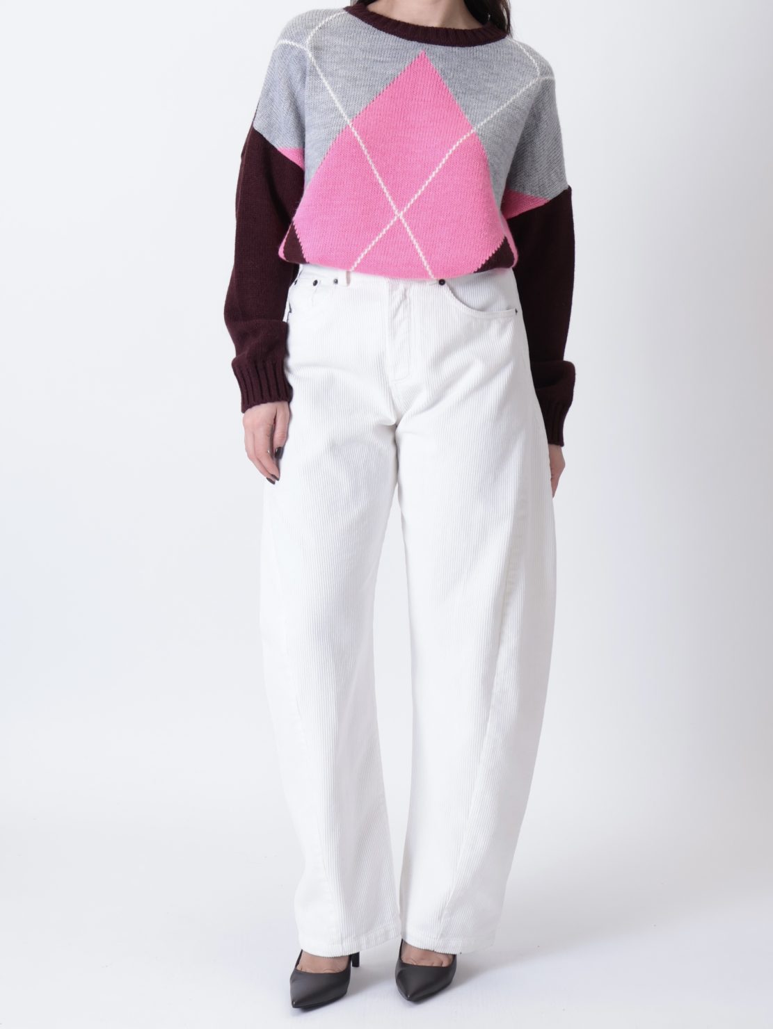 Pantalone balloon velluto sbollito