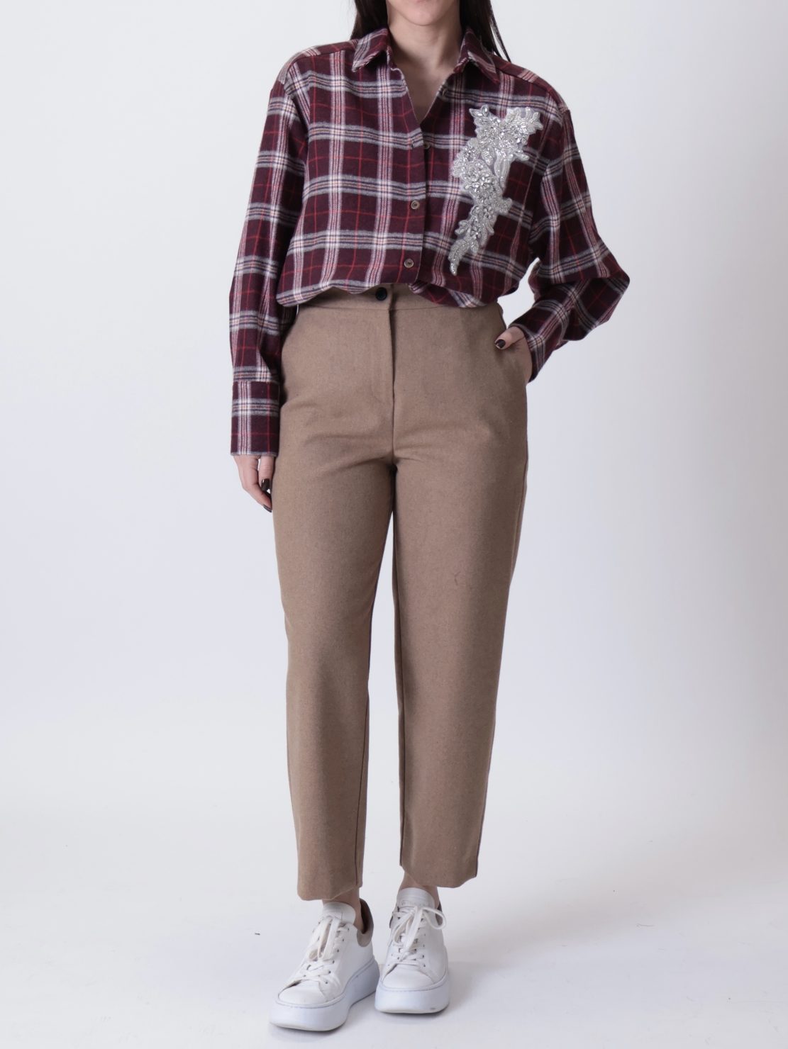 Pantalone bestseller lana cammello