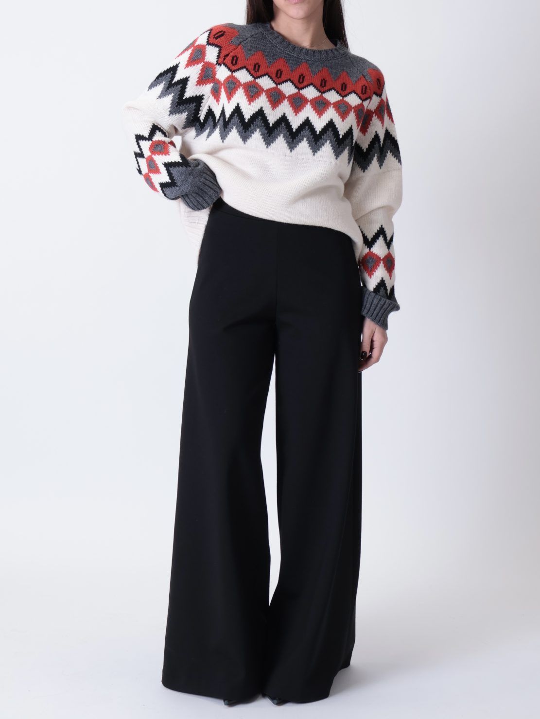 Pantalone palazzo punto milano nero (PREORDINE 10/12 TG. S)