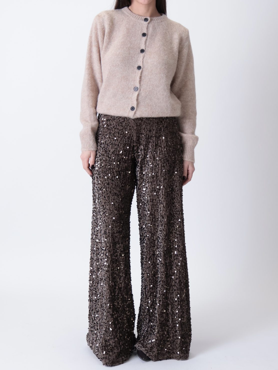 Pantalone paillettes moro