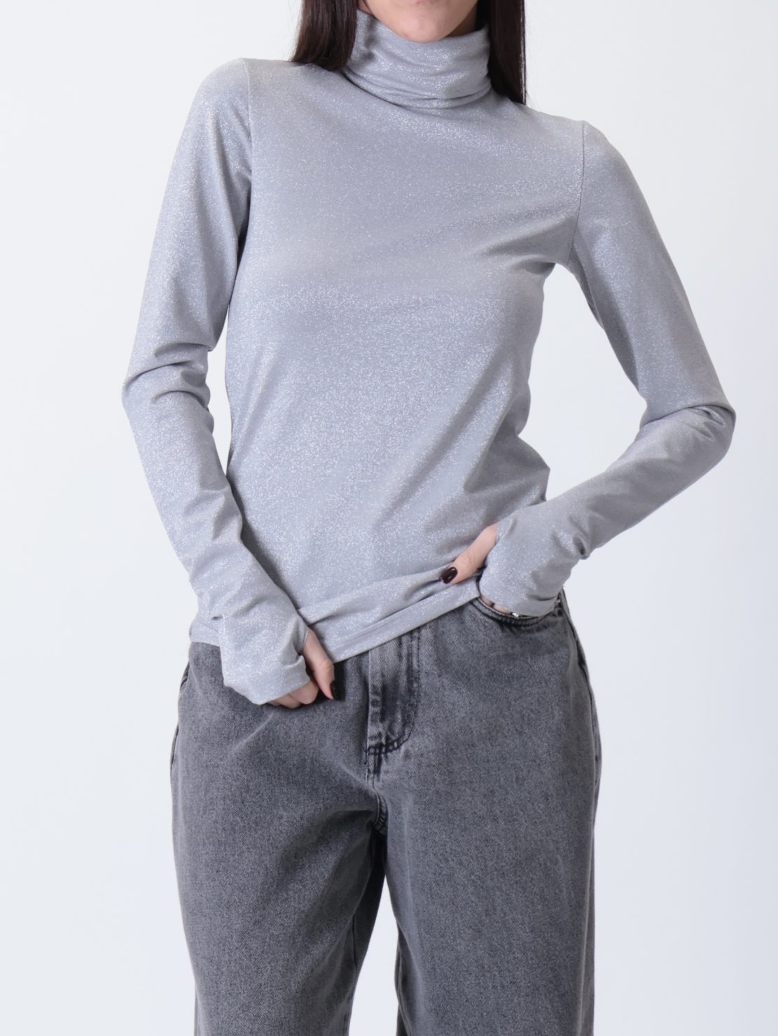 Dolcevita lurex argento