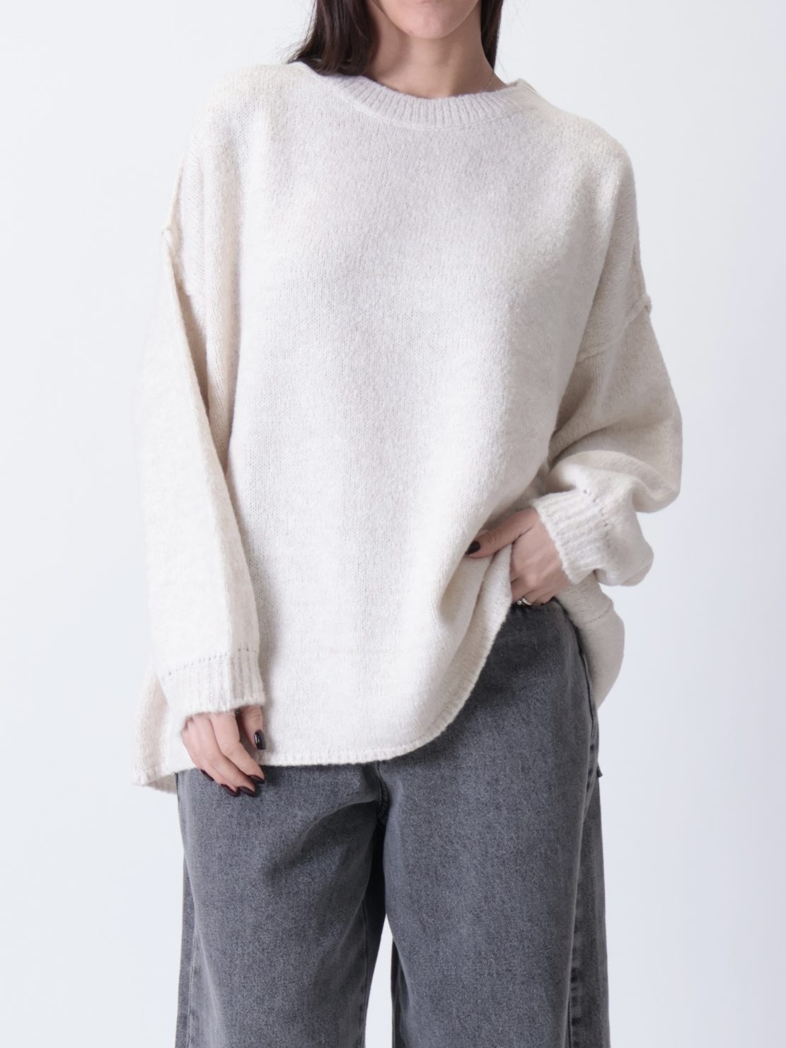 Maglione ampio burro