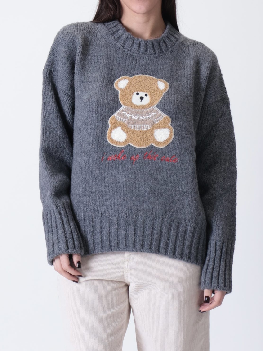 Pullover orsetto antracite