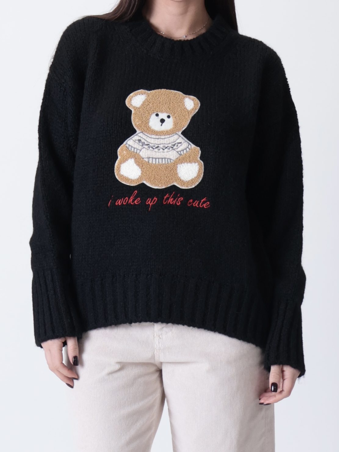 Pullover orsetto nero