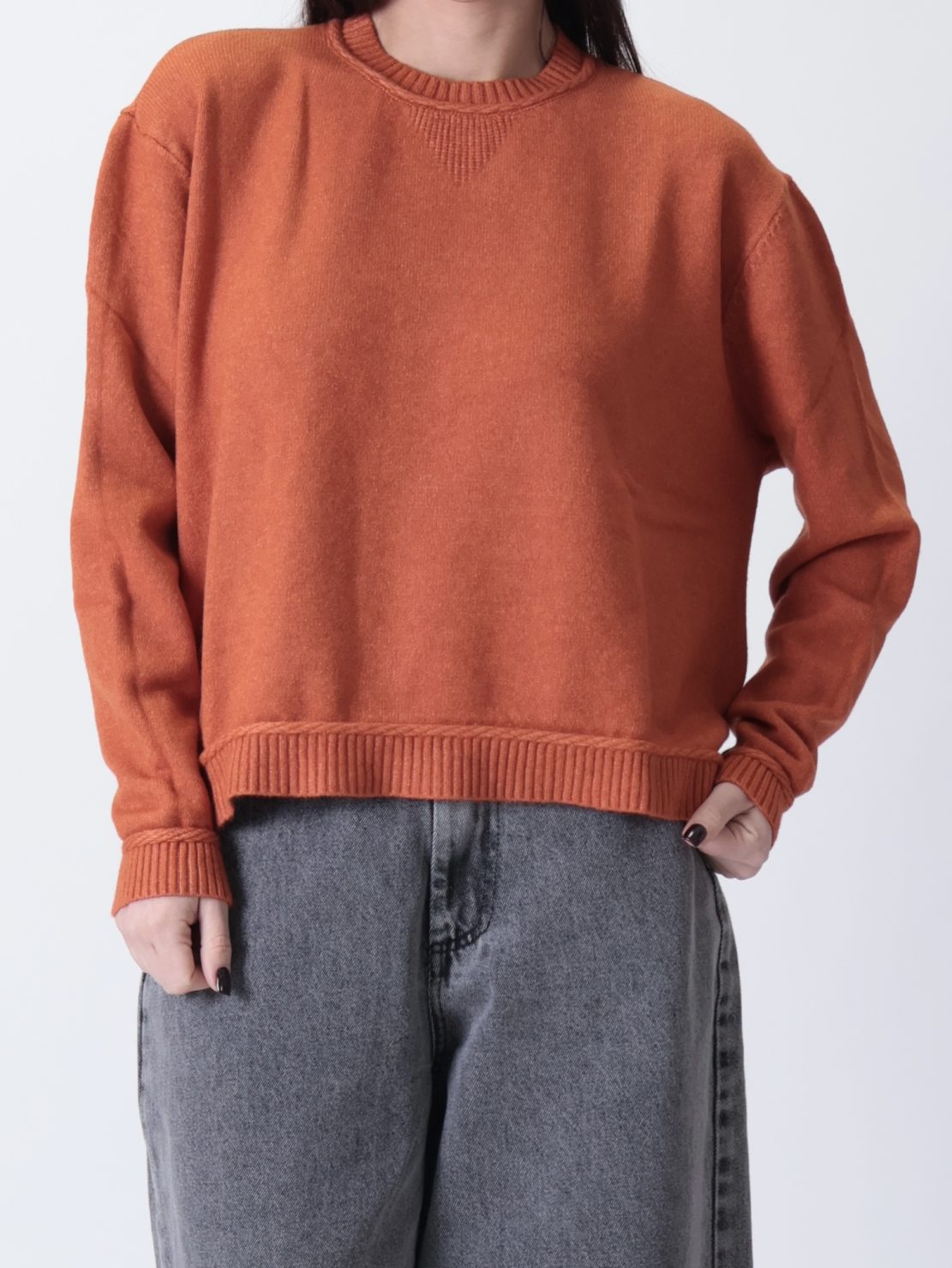 Maglione felpa arancio