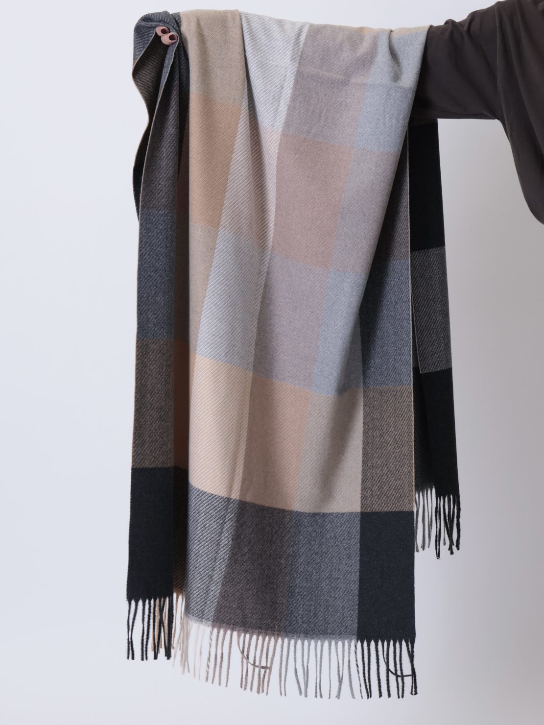 Sciarpa quadro grigio