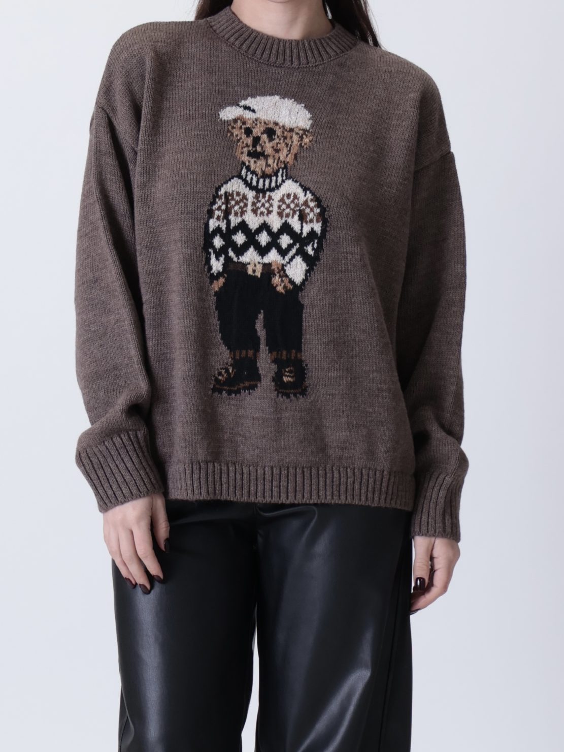 Maglione orsetto fango