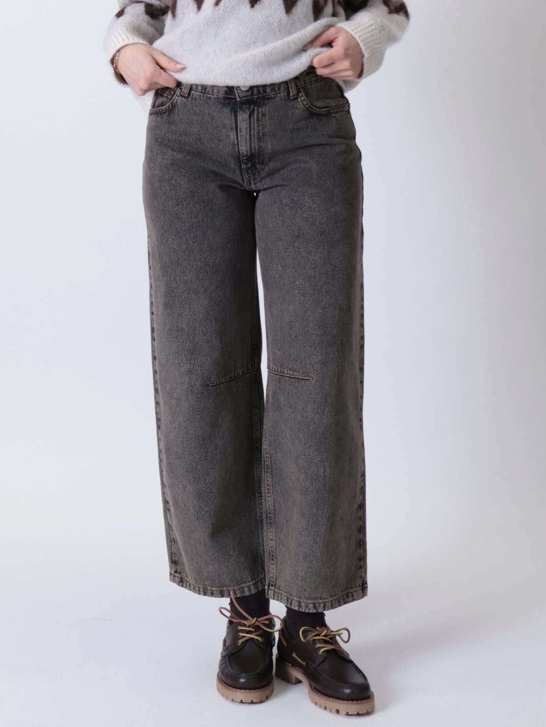 Jeans judo slavato nero