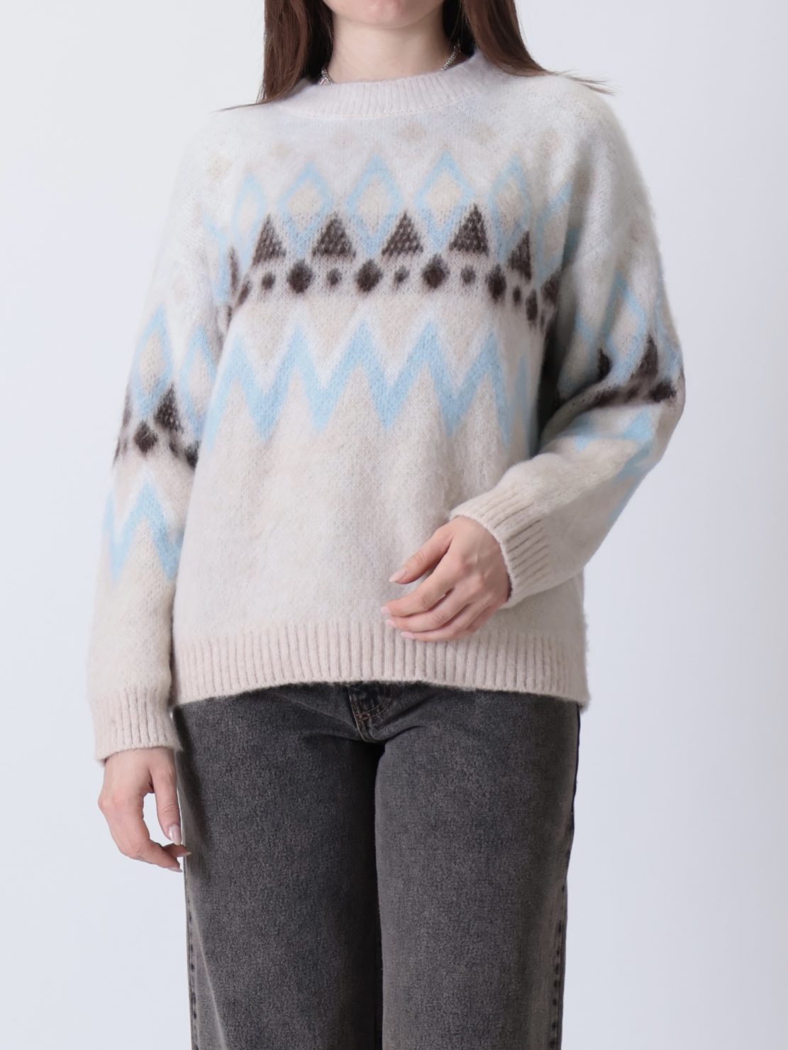 Maglione norvegese beige/panna