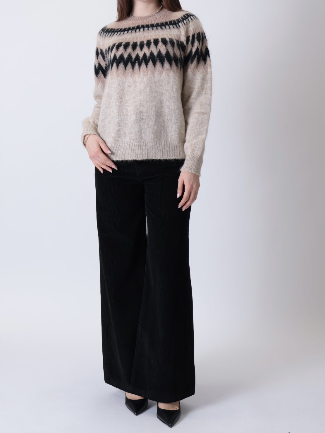 Maglione norvegese beige/cipria