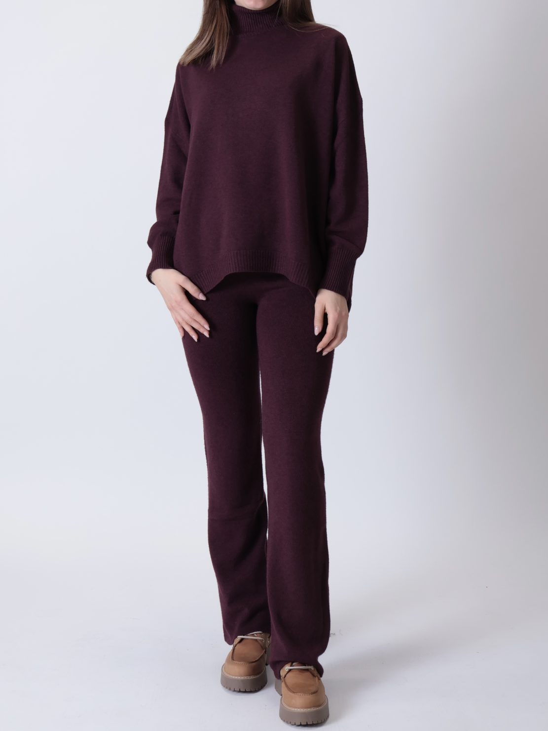 Completo lupetto + pantalone vino
