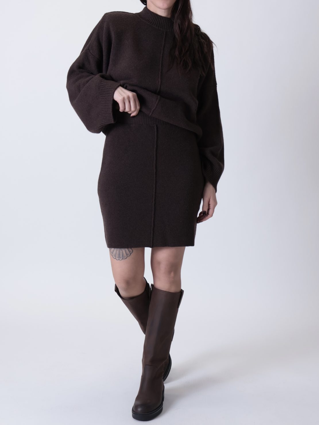 Gonna in maglia moro