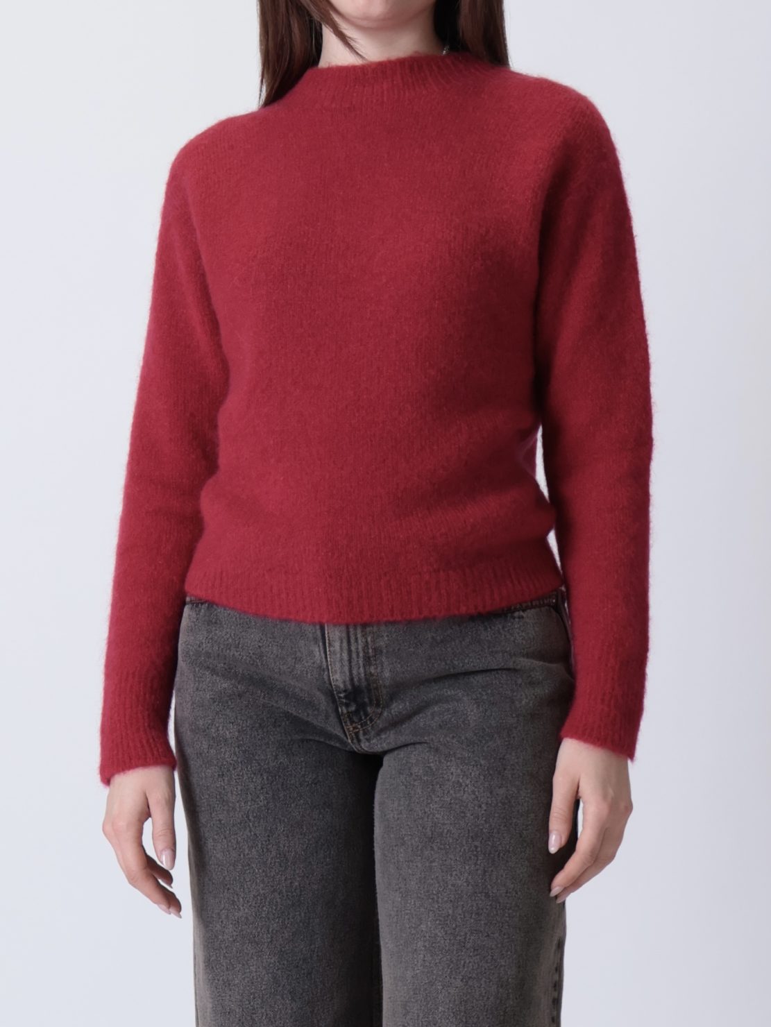 Maglione fluffy rosso