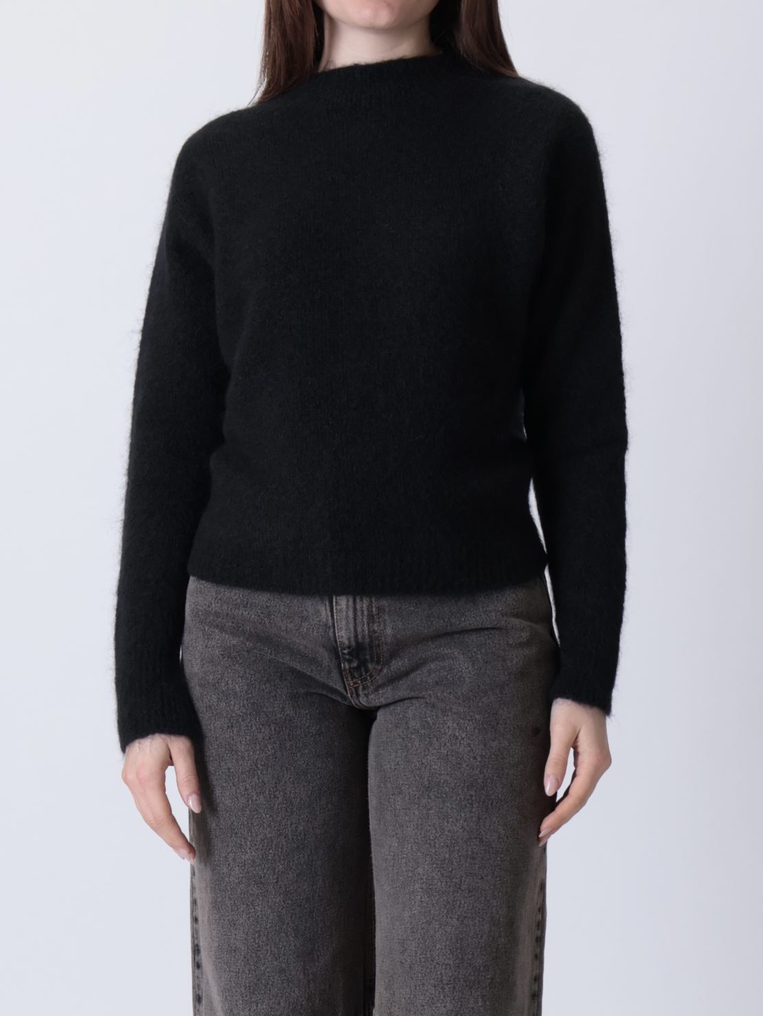 Maglione fluffy nero