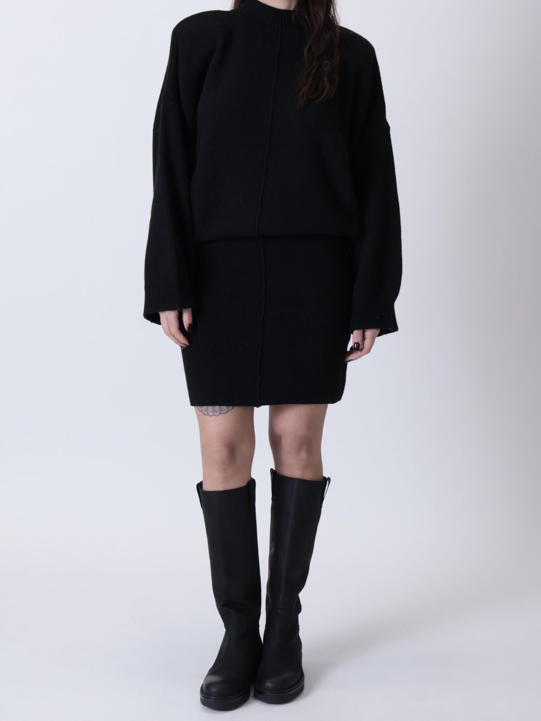 Gonna in maglia nera