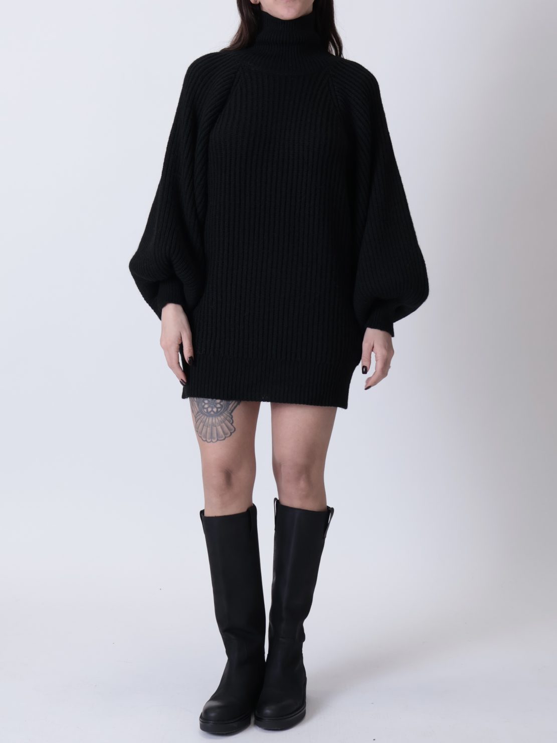 Abito dolcevita palloncino nero