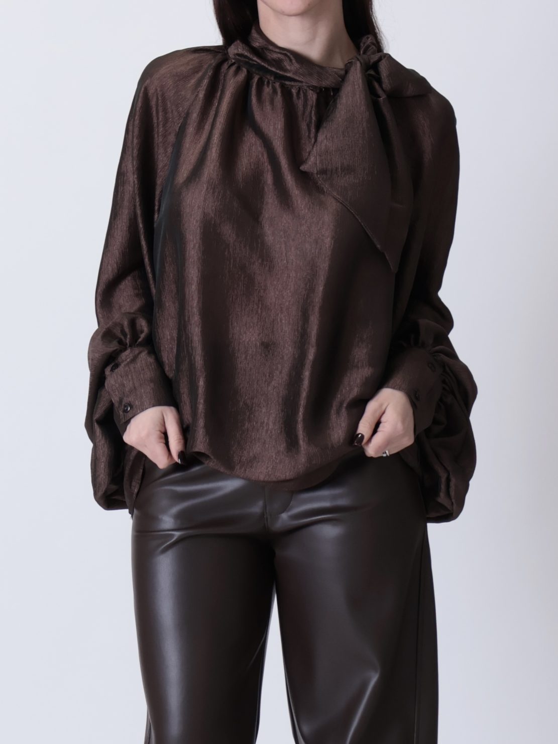 Camicia laminata fiocco moro