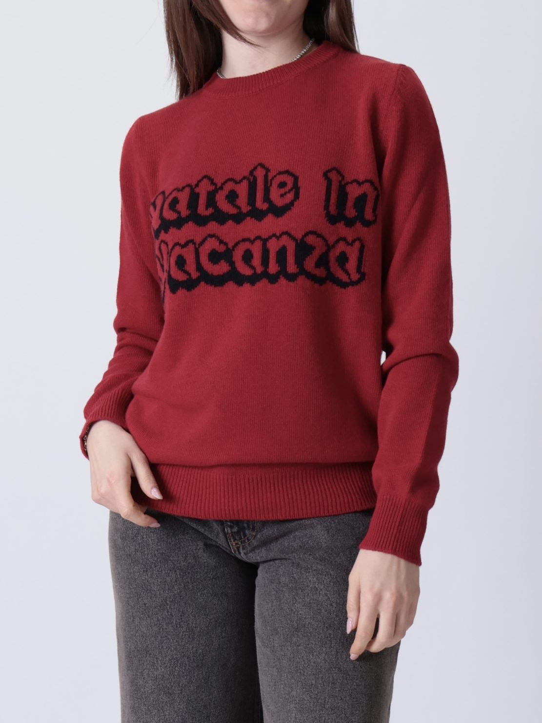 Maglione "NATALE IN VACANZA" rosso
