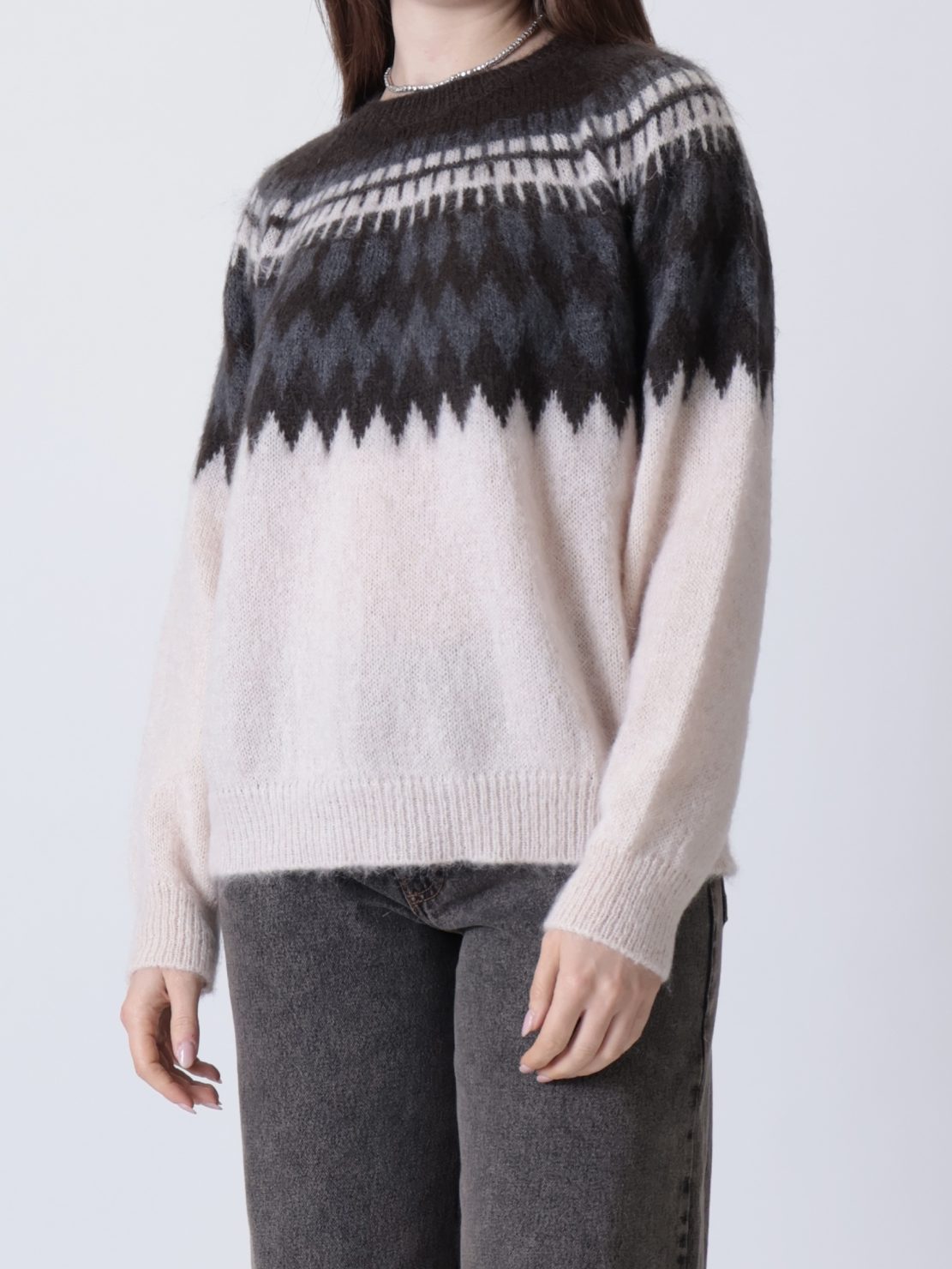 Maglione norvegese moro/burro