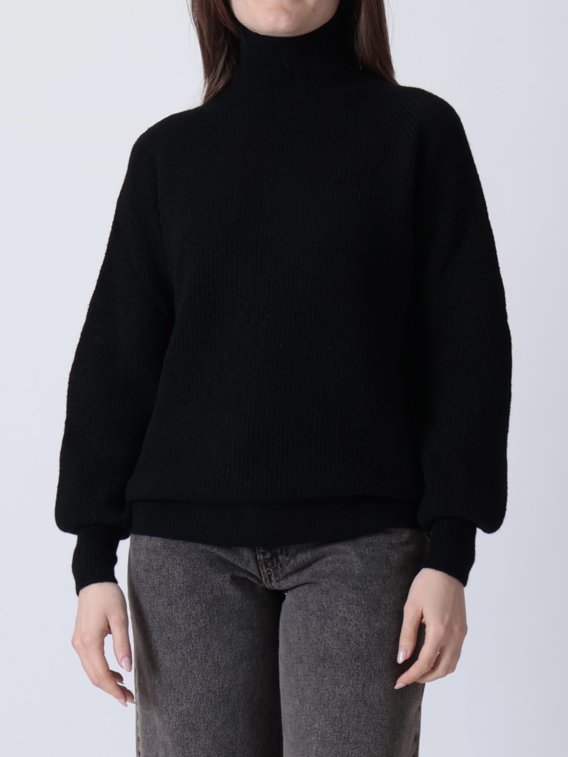 Lupetto costina nero