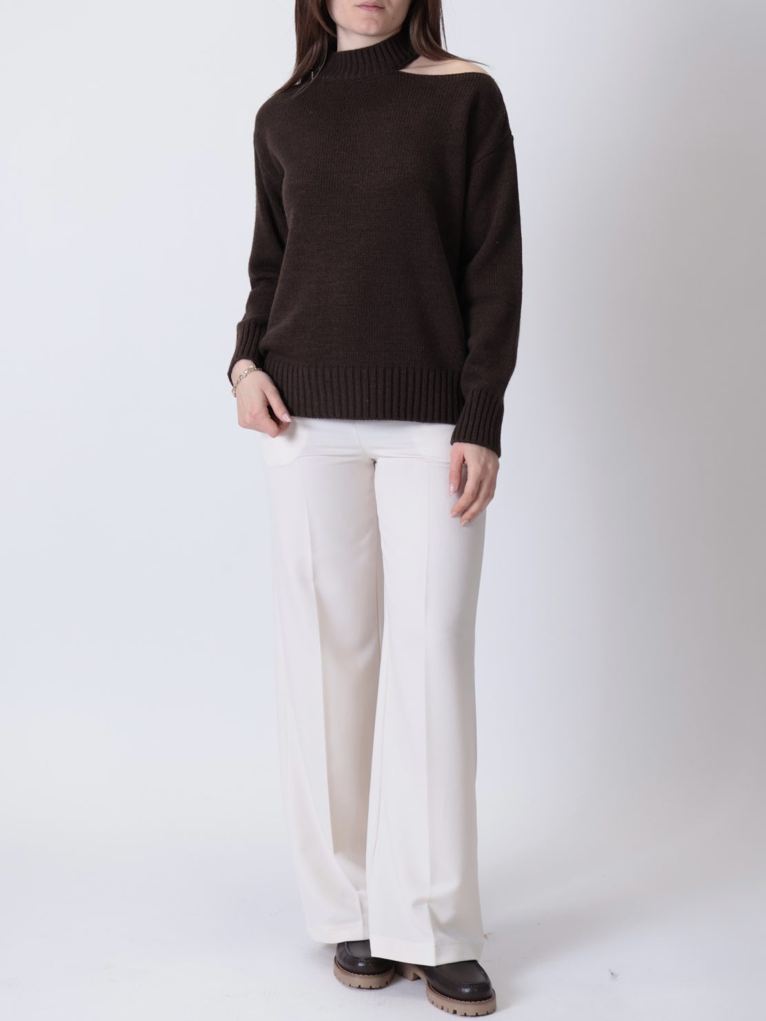 Pantalone palazzo burro