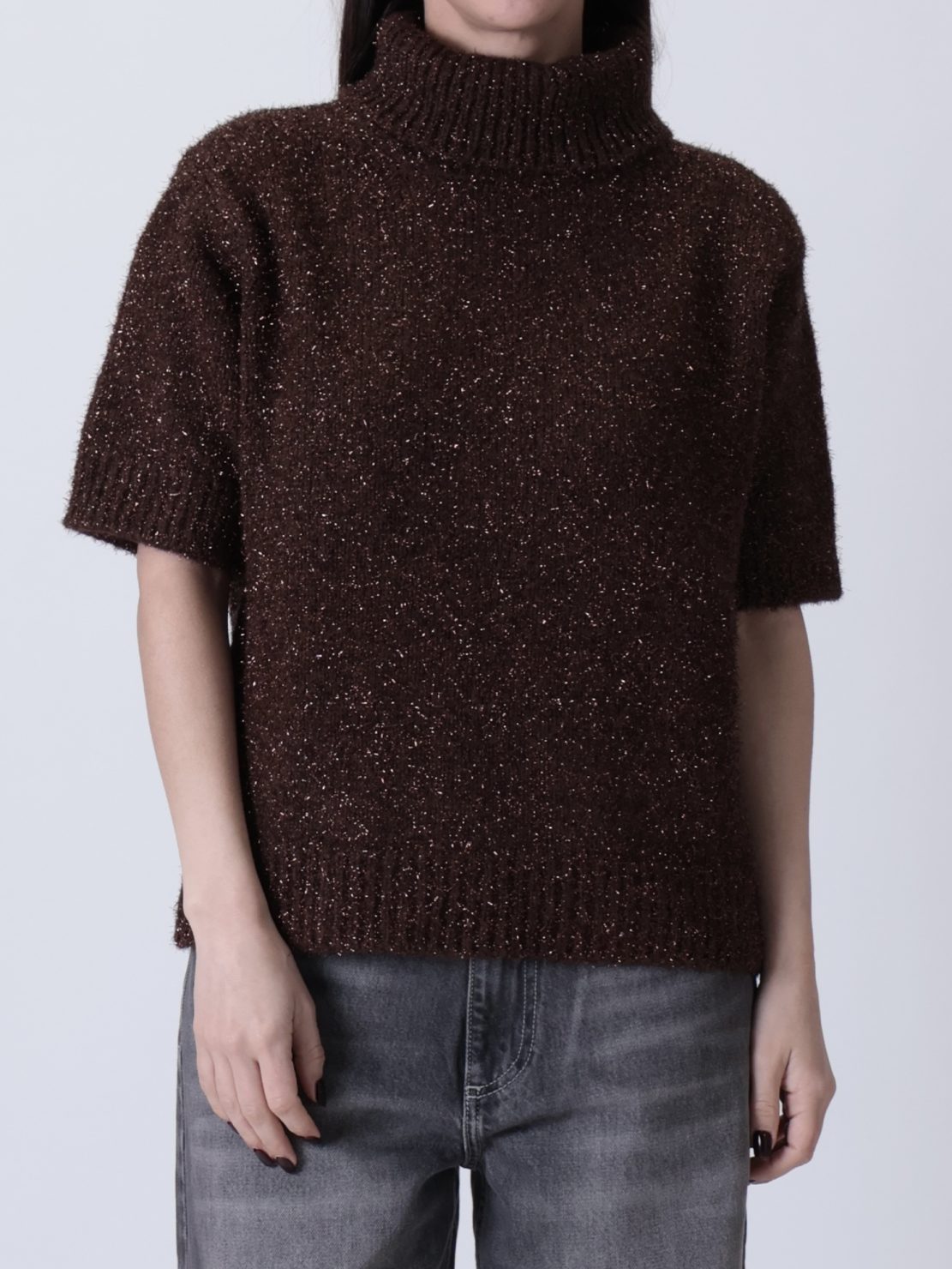 Dolcevita manica corta lurex moro