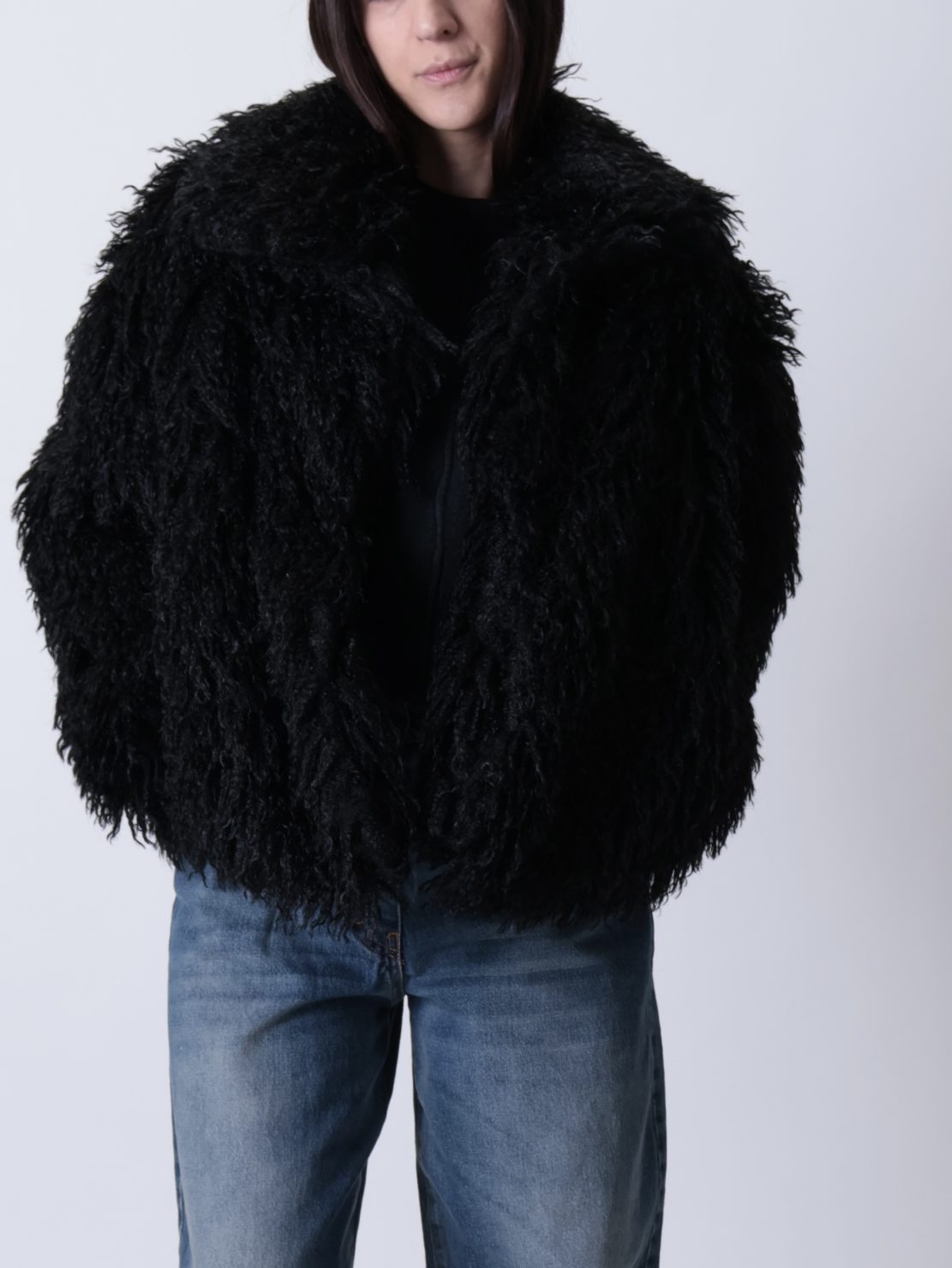 Pelliccia mongolia nera