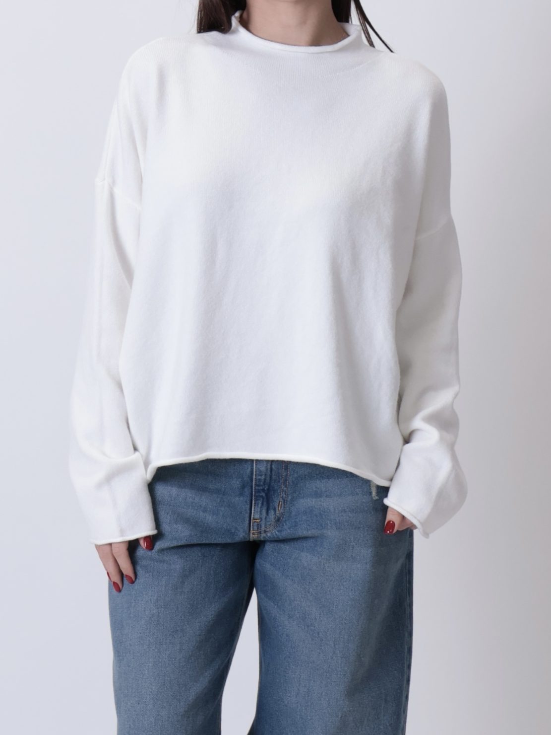 Maglione paricollo burro