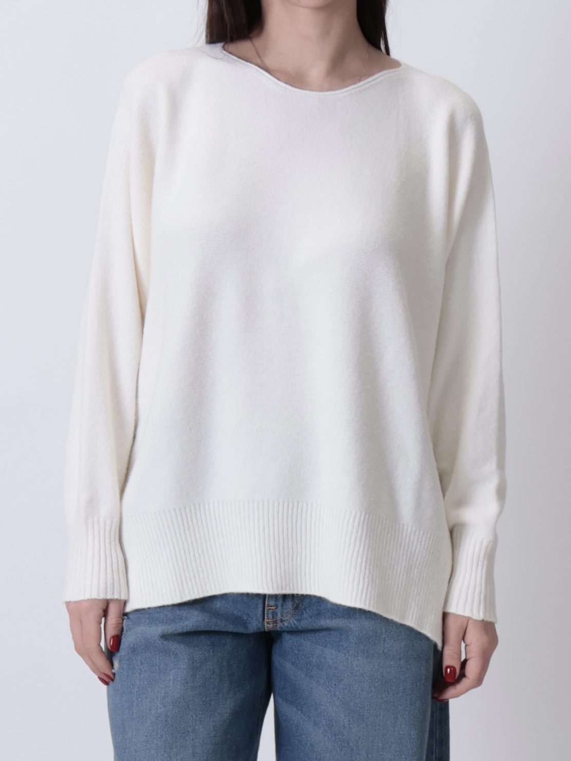 Pullover scollo barca burro