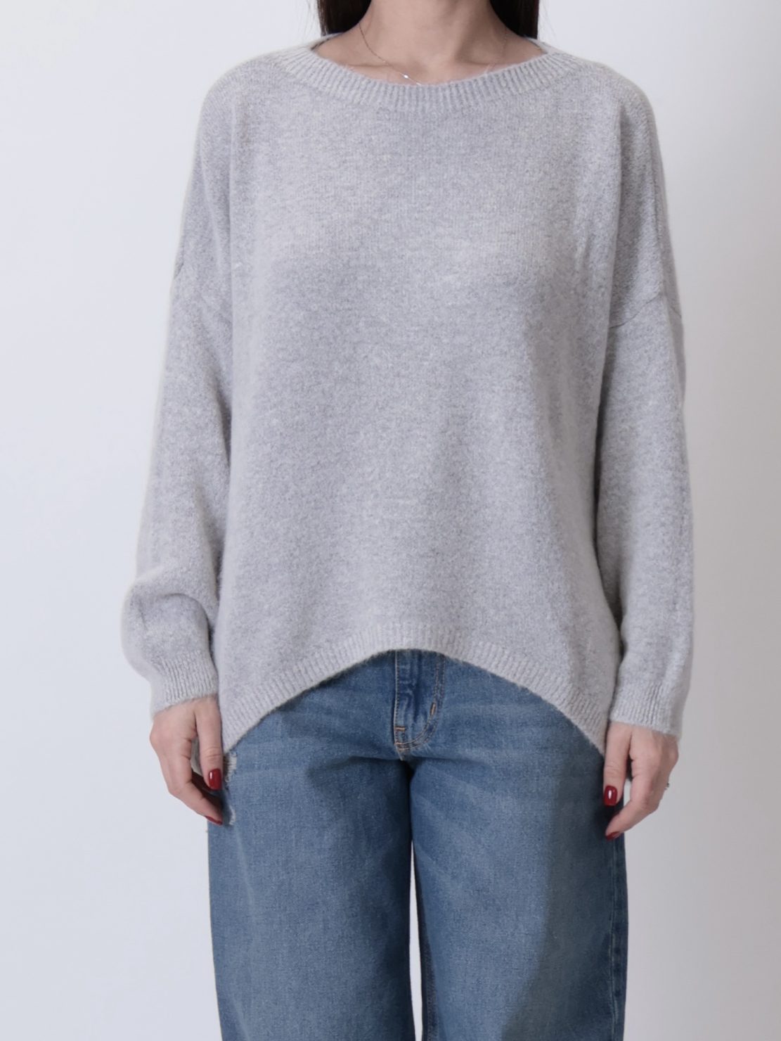 Pullover alpaca grigio