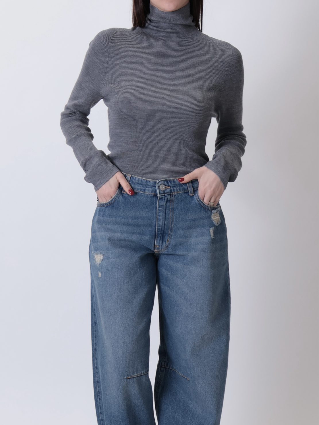 Dolcevita lana merino grigio