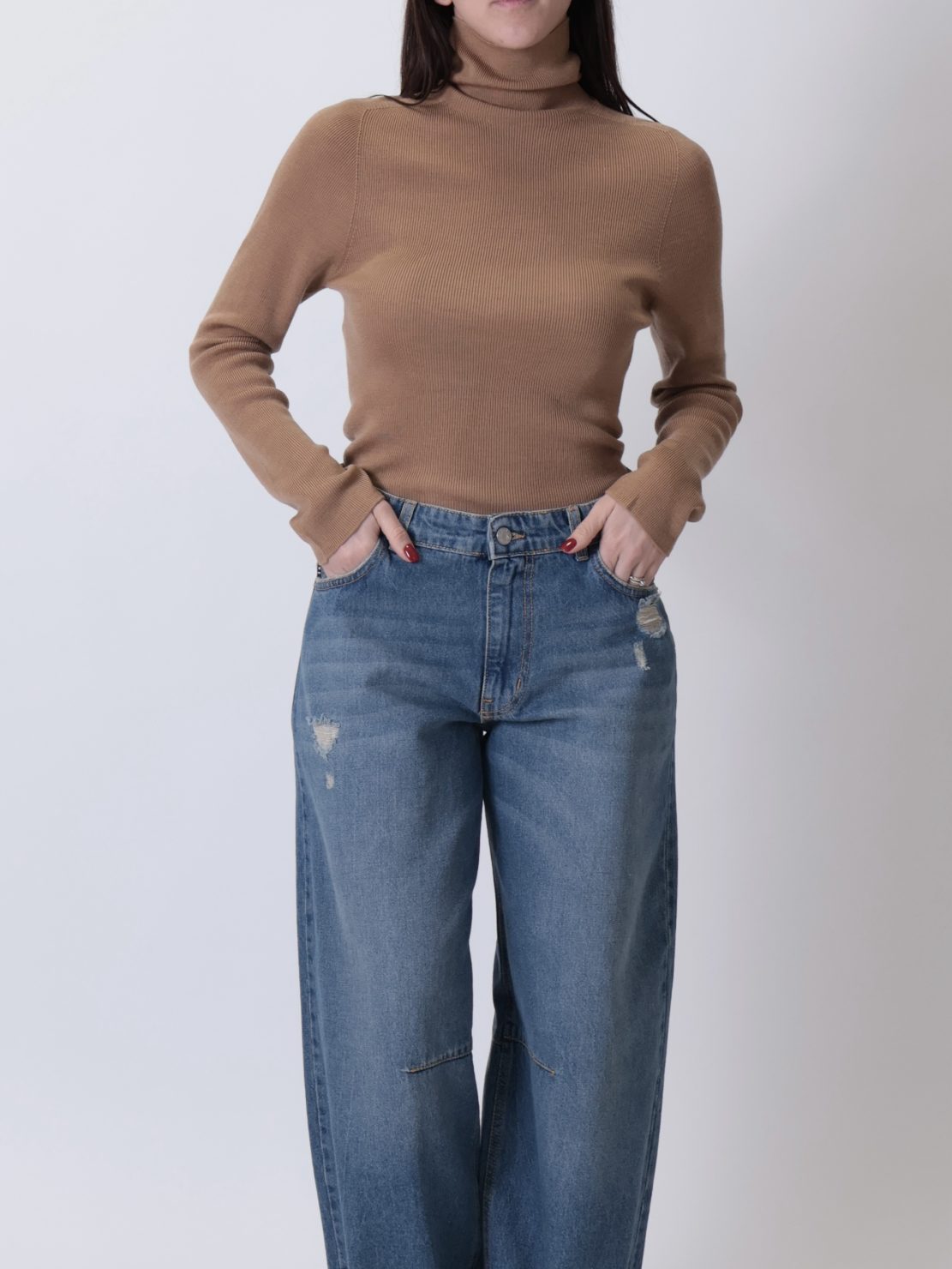 Dolcevita lana merino cammello