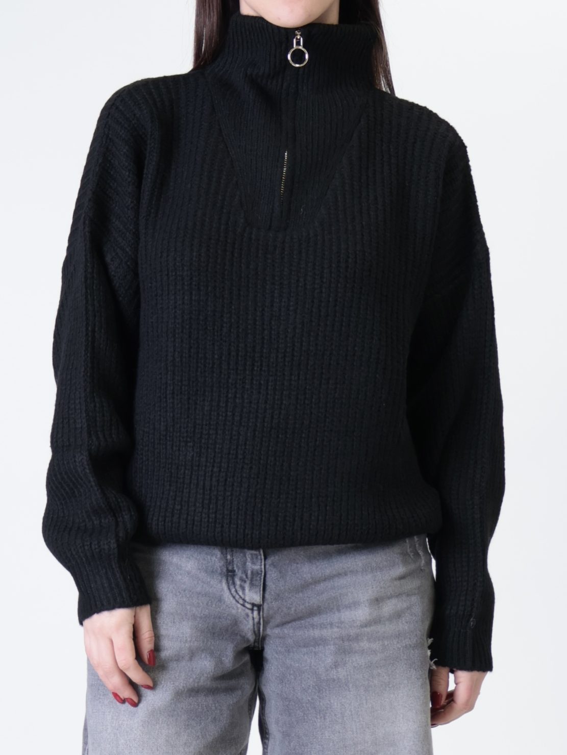 Pullover zip nero PREORDINE 19/01