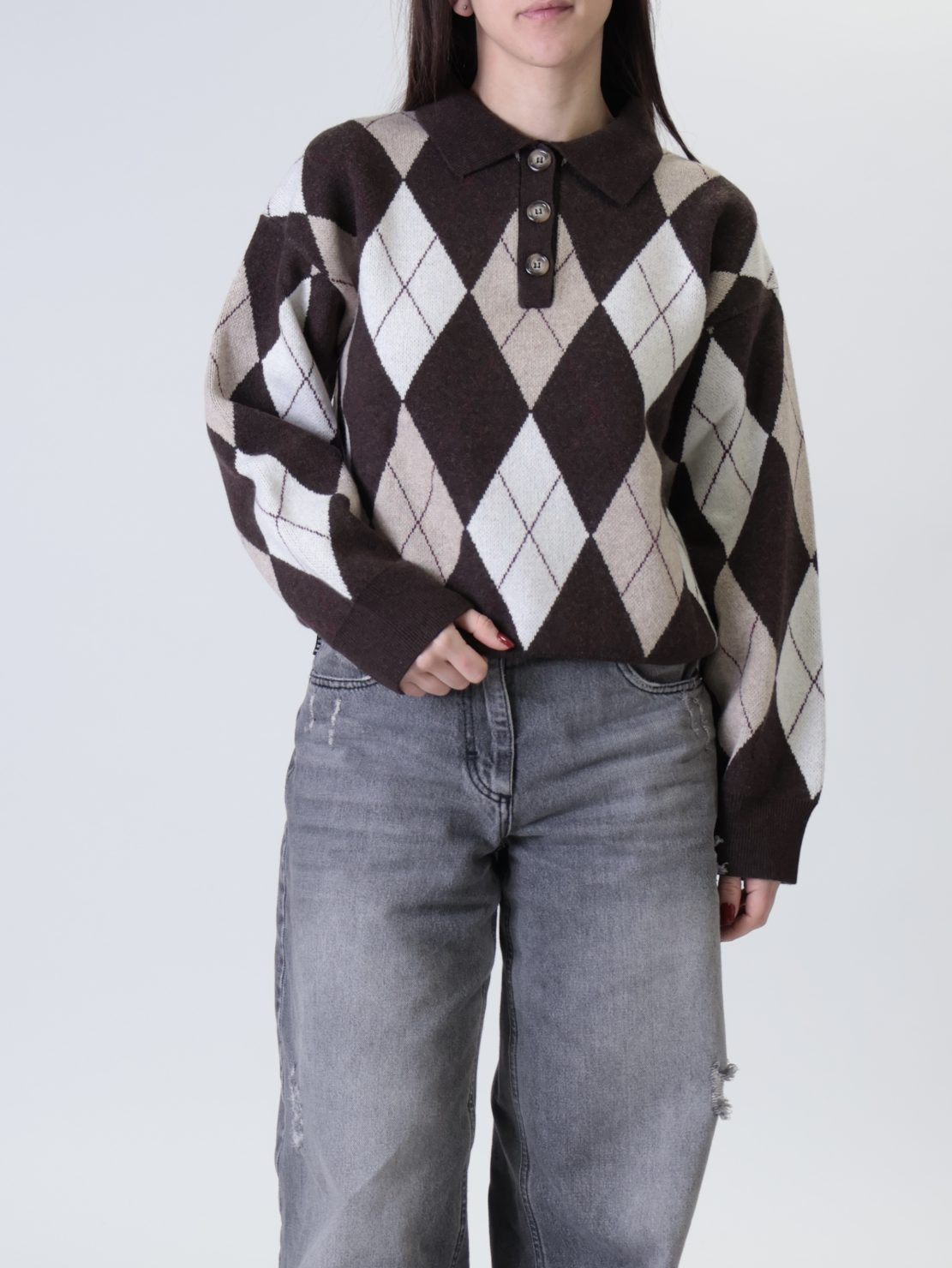 Polo rombi moro/panna