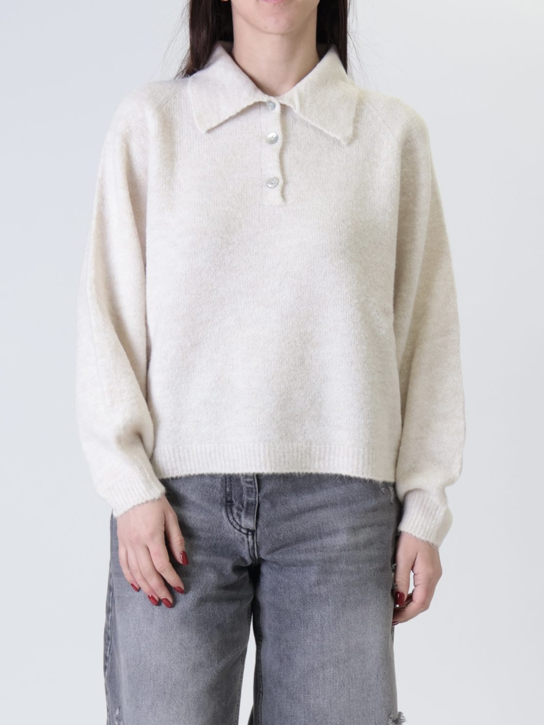 Polo 3 bottoni burro