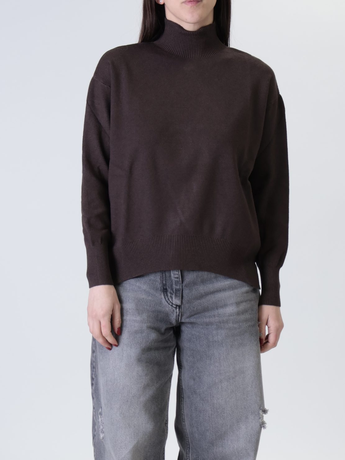 Maglioncino collo cratere moro