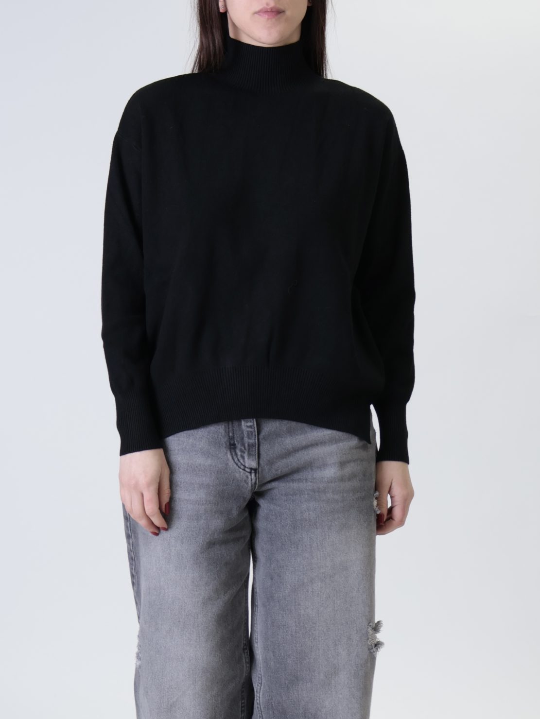 Maglioncino collo cratere nero