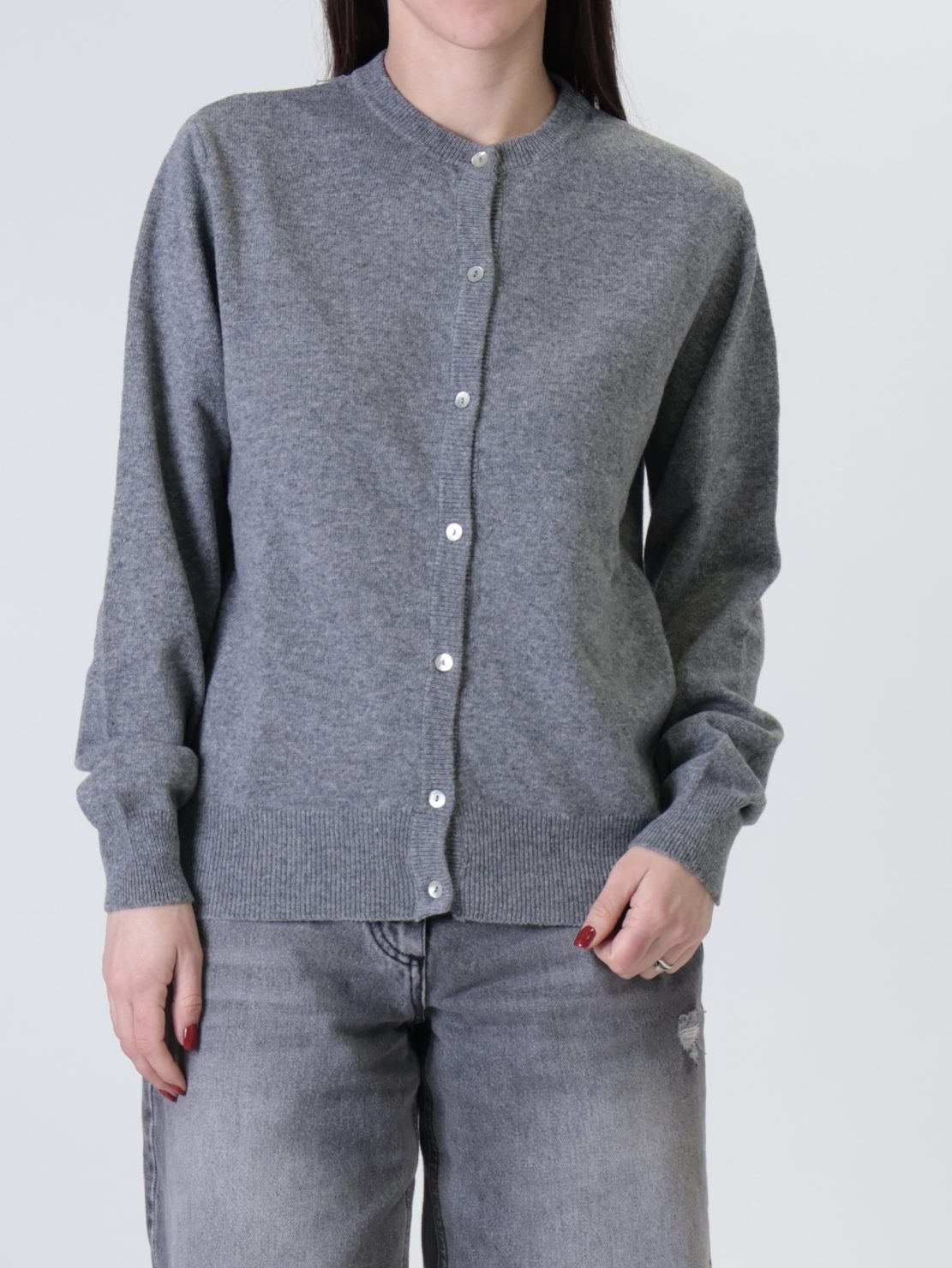 Golfino rebecchina 80% lana grigio