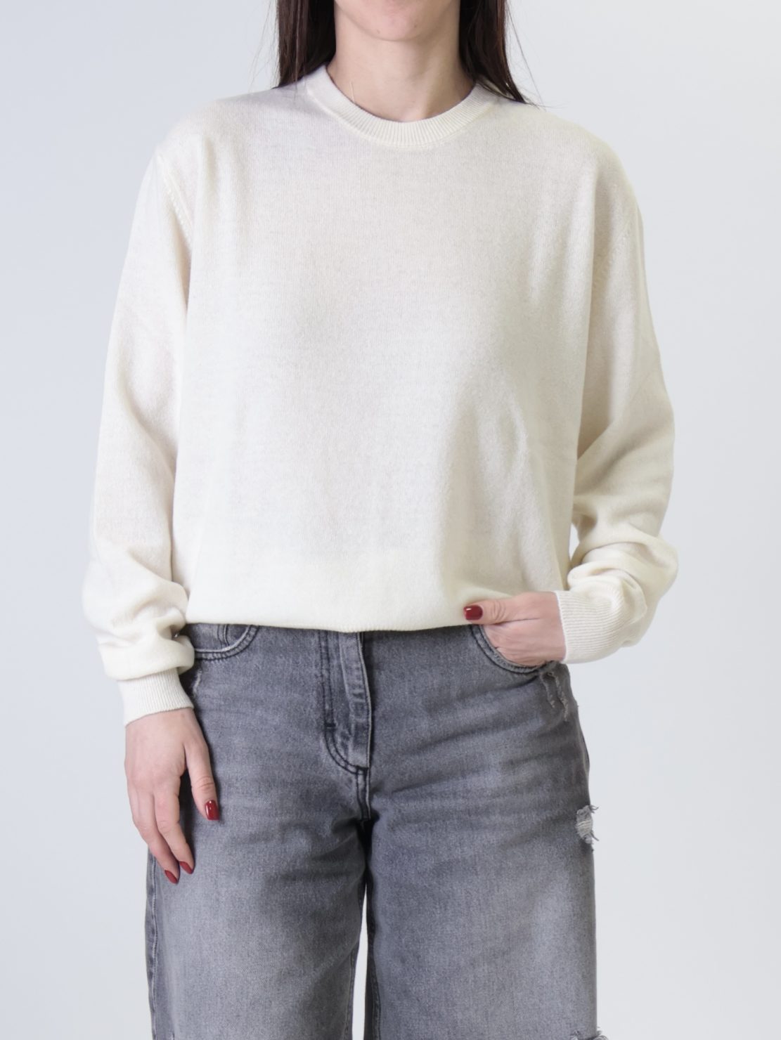 Pullover 80% lana ecru