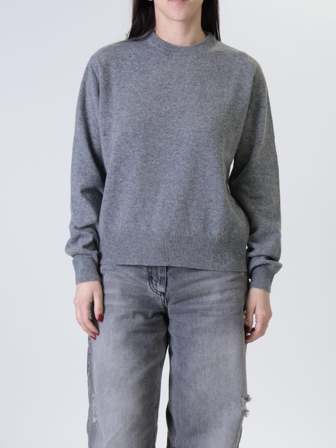 Pullover 80% lana grigio