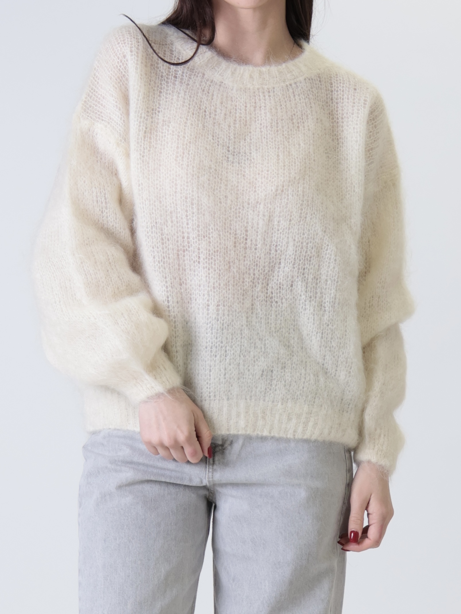 Maglione mohair burro