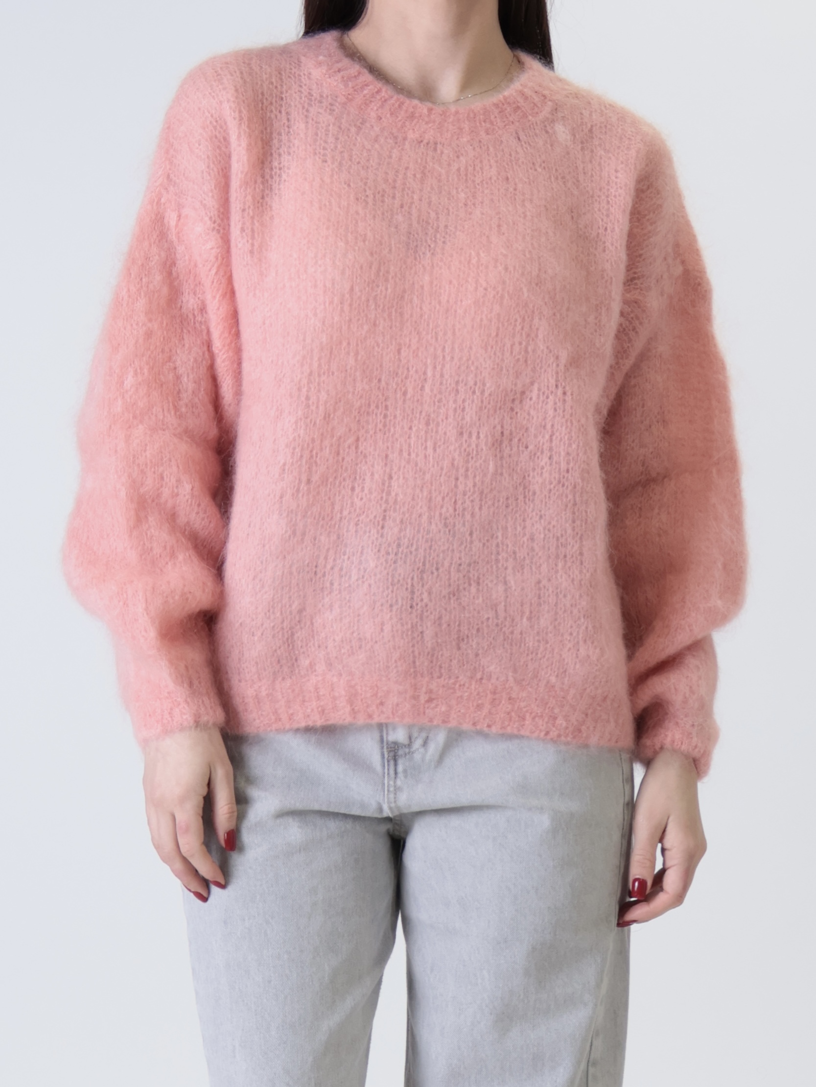 Maglione mohair rosa