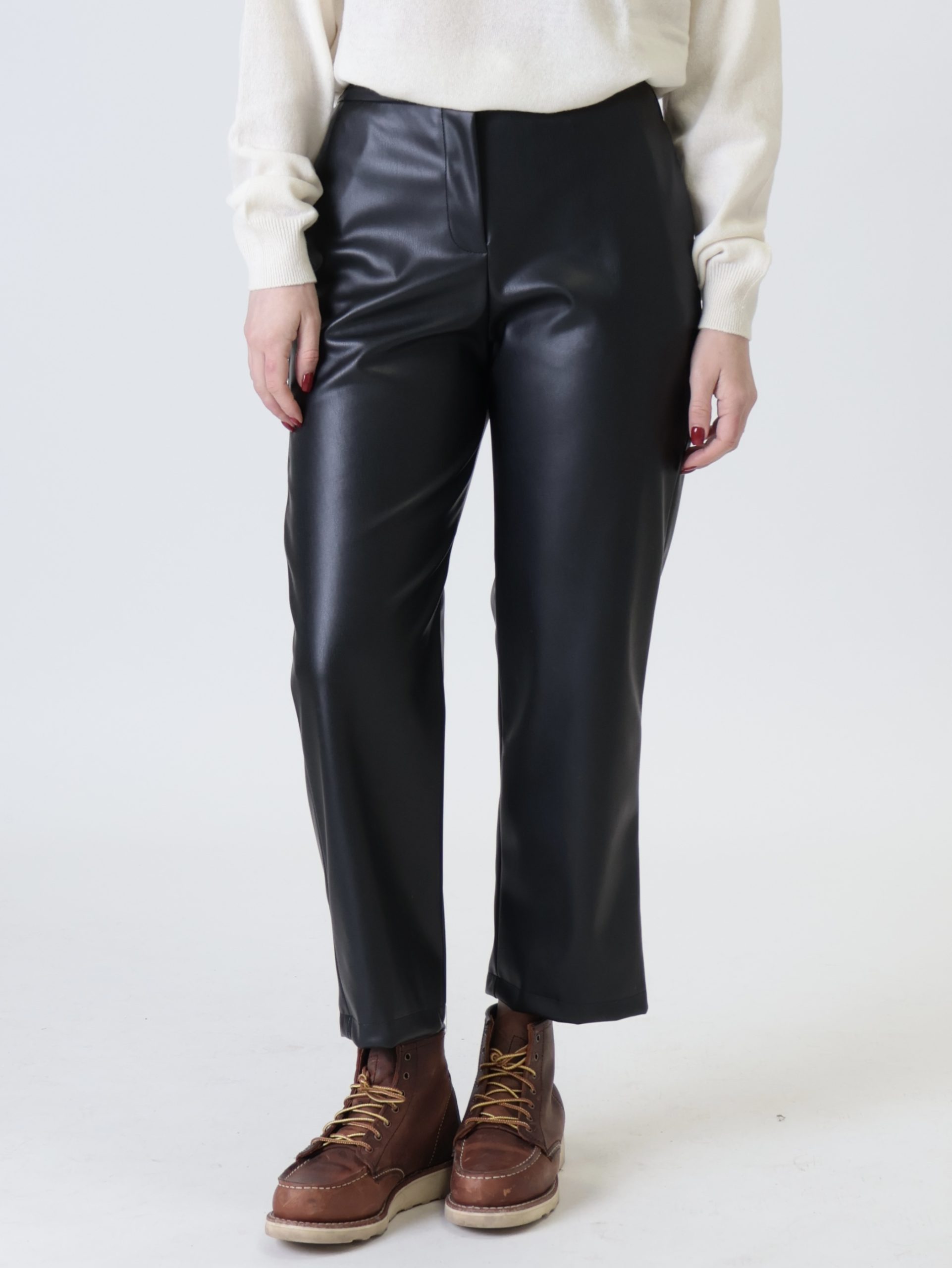 Pantalone bestseller ecopelle nero