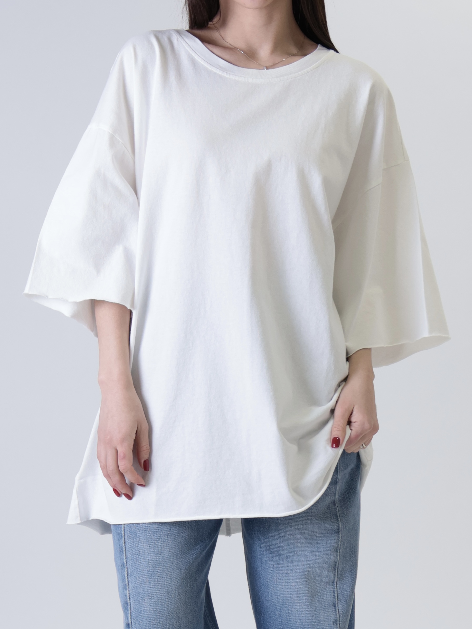 T-shirt super over bianco