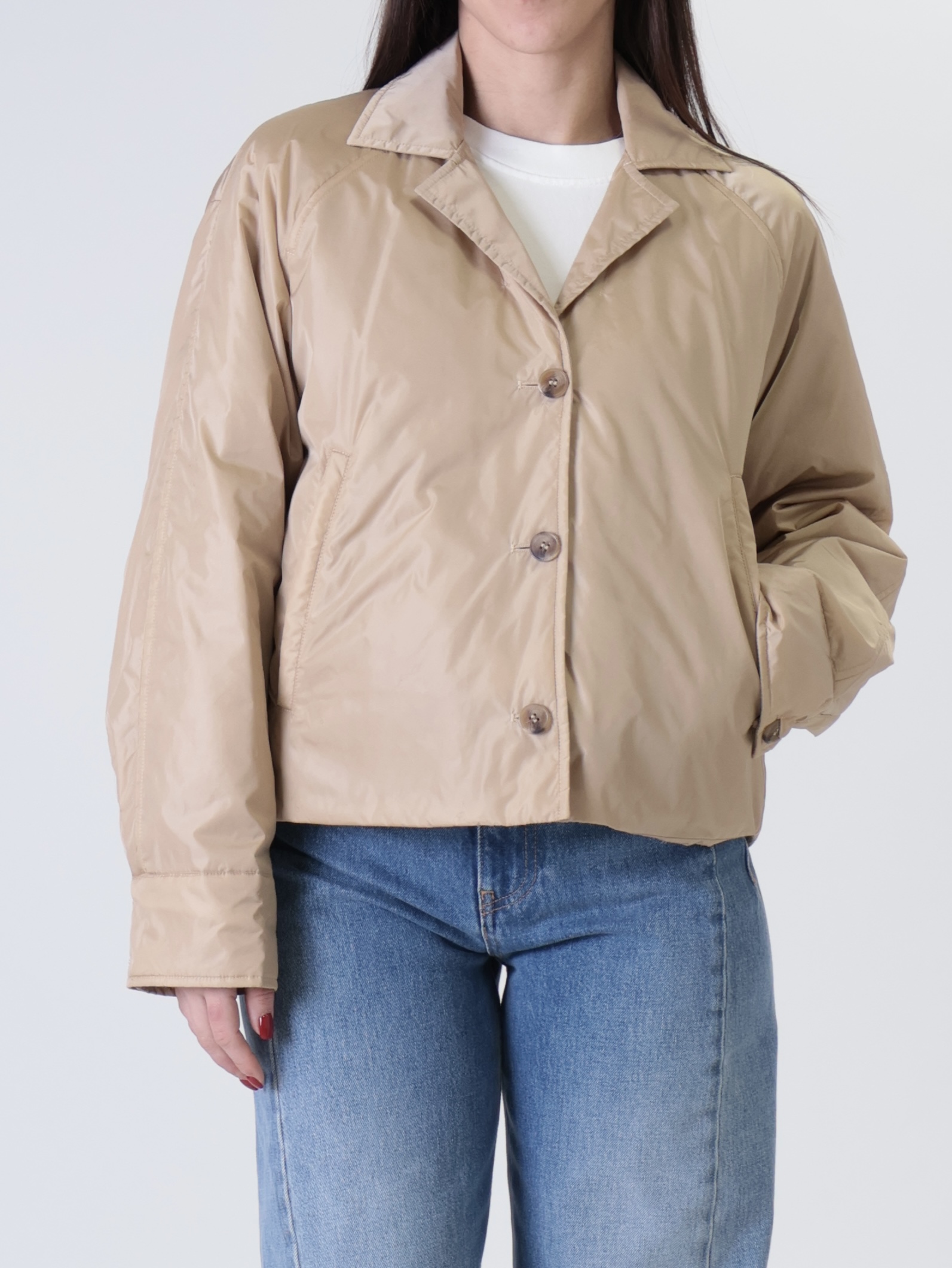 Giacca piumino beige