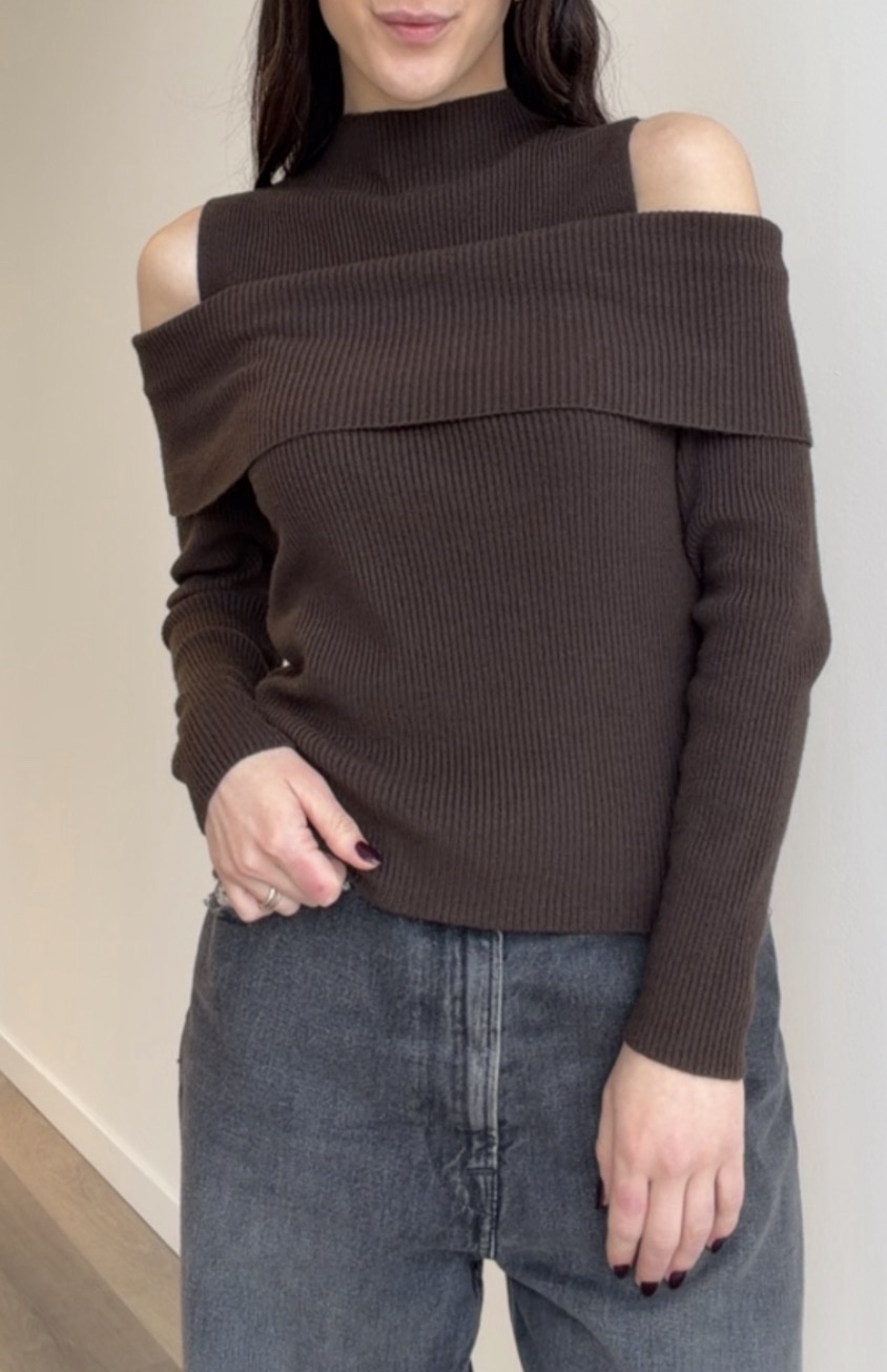 Lupetto shiffer costa lunga moro