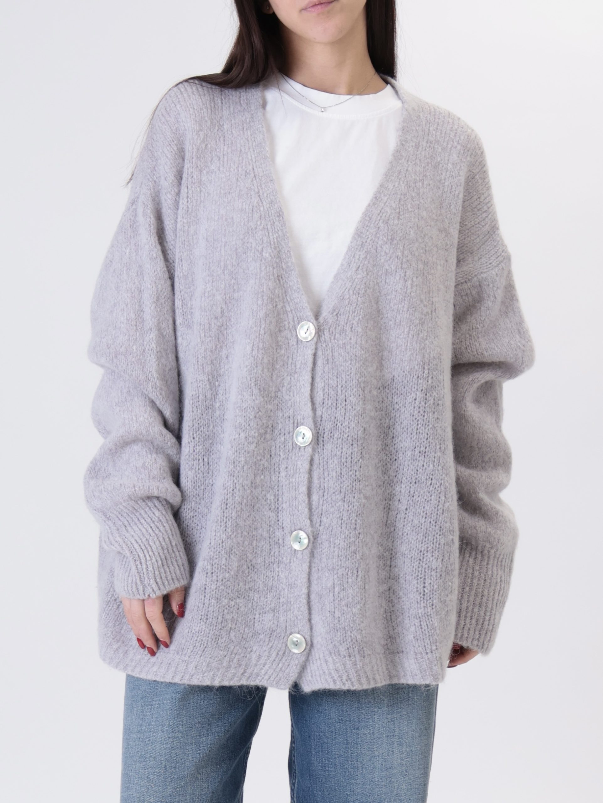 Cardigan ampio perla