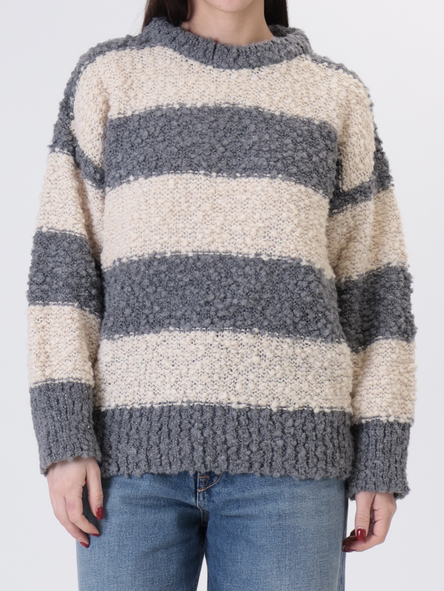 Pullover riga panna/antracite