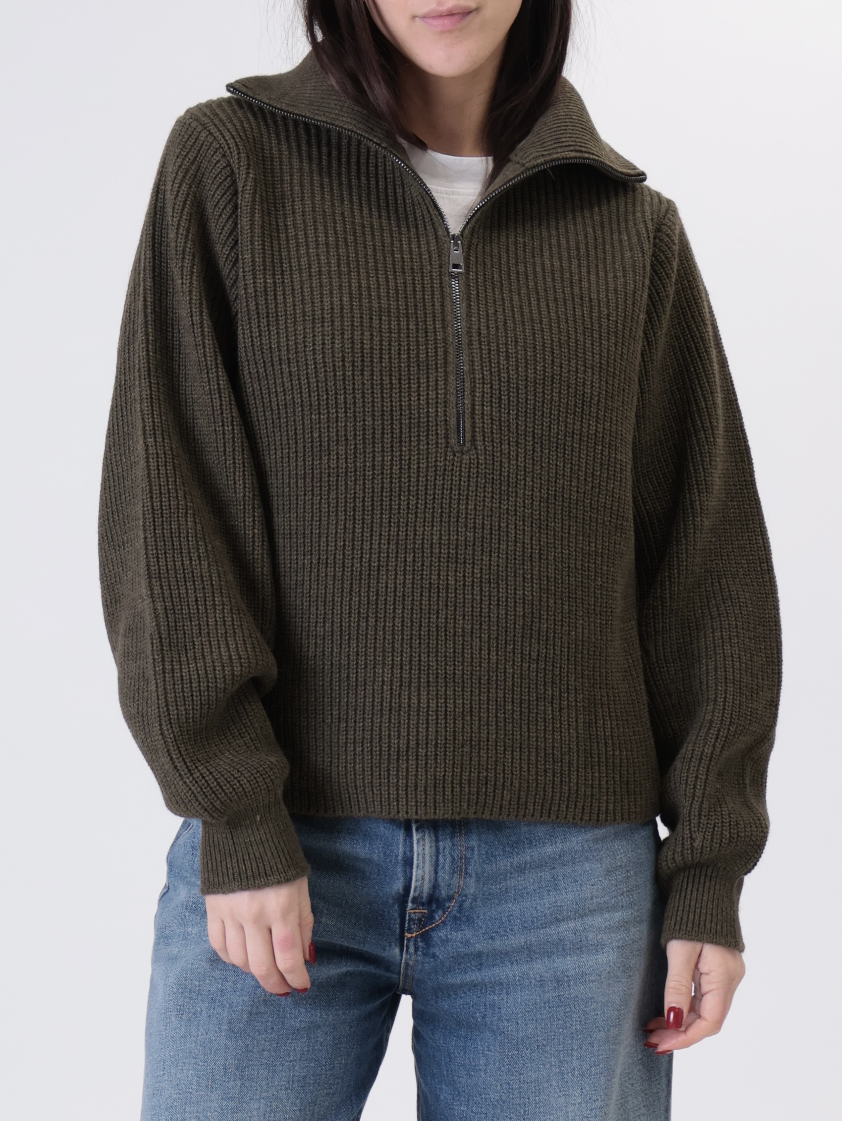 Pullover zip militare